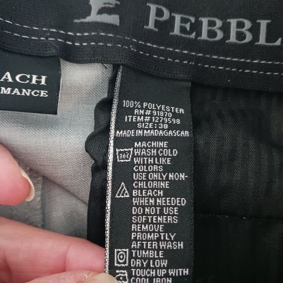 Size 38 Pebble Beach Dry Luxe Performance Mens Short Golf Athletic Gray - Picture 9 of 10